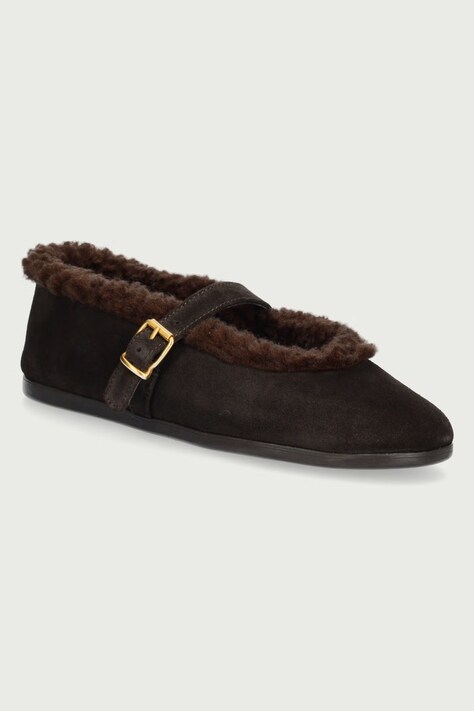 Posa Μπαλαρίνες σουέτ St. Moritz Ballet Flats καφέ PW233.201