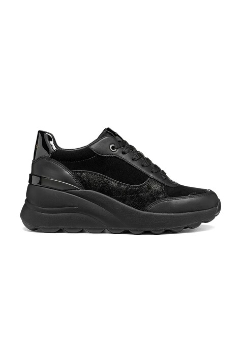 Geox D SPHERICA EC13 sneakers boty dámské kožené černé na platformě D65WAB02285C9999