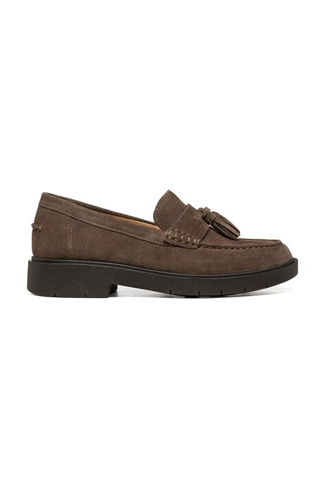 Geox loaferji ženski semišasti D SPHERICA EC1 B rjavi D65DKA00022C6029