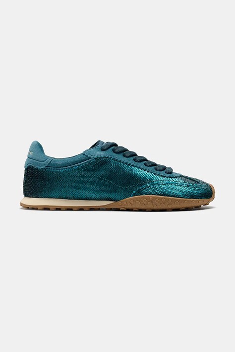Hoff BRIDGE SEQUINS TEAL маратонки дамски от велур тюркоазени 22661012