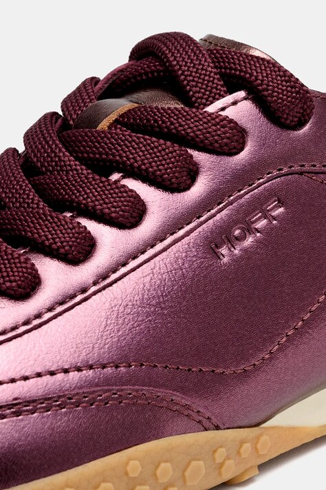 Hoff BRIDGE METALLICS BURGUNDY sneakersy damskie skórzane bordowe 22561015