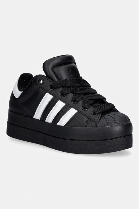 adidas Originals Superstar Stack sneakers boty dámské kožené černé na platformě KK2591