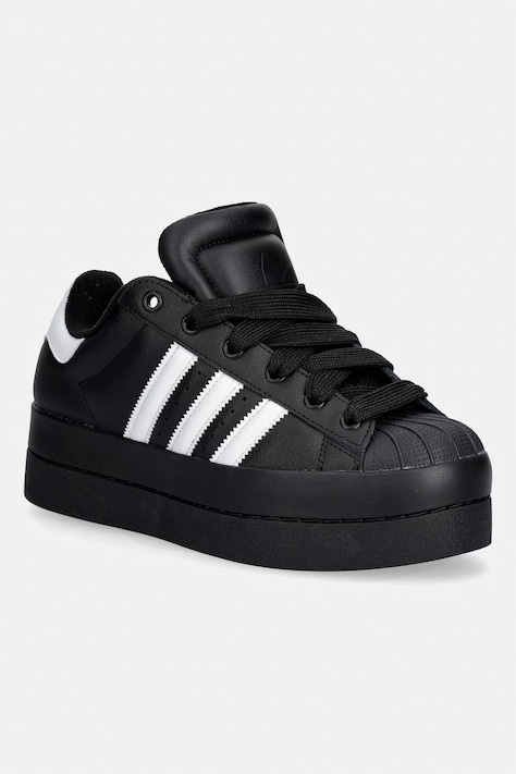 adidas Originals Superstar Stack sneakers boty dámské kožené černé na platformě KK2591