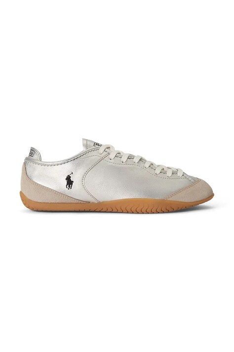Polo Ralph Lauren Lw Prfl Drv sneakers γυναικεία δερμάτινα ασημί 804P18220001