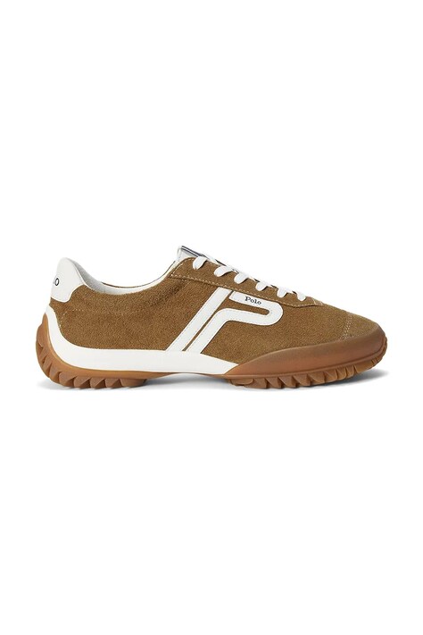 Polo Ralph Lauren Tread Lw Tp tenisice za žene od brušene kože bež 804P15616001