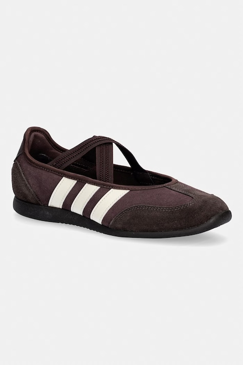 adidas baleriny zamszowe Barreda Mary Jane brązowe KJ2255