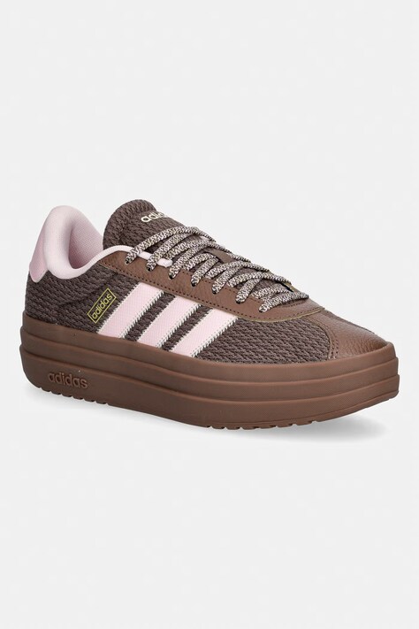 adidas VL Court Bold sneakersy damskie brązowe na platformie KH9470