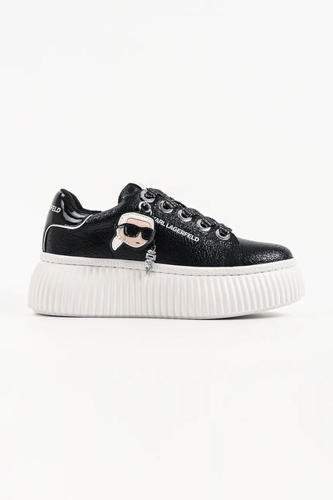 Karl Lagerfeld Kreeper Nft sneakersy damskie skórzane czarne KL42376C