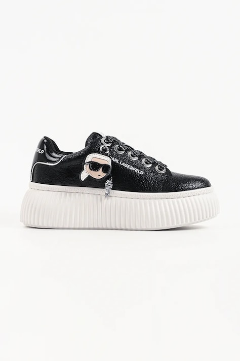 Karl Lagerfeld Kreeper Nft sneakersy damskie skórzane czarne KL42376C