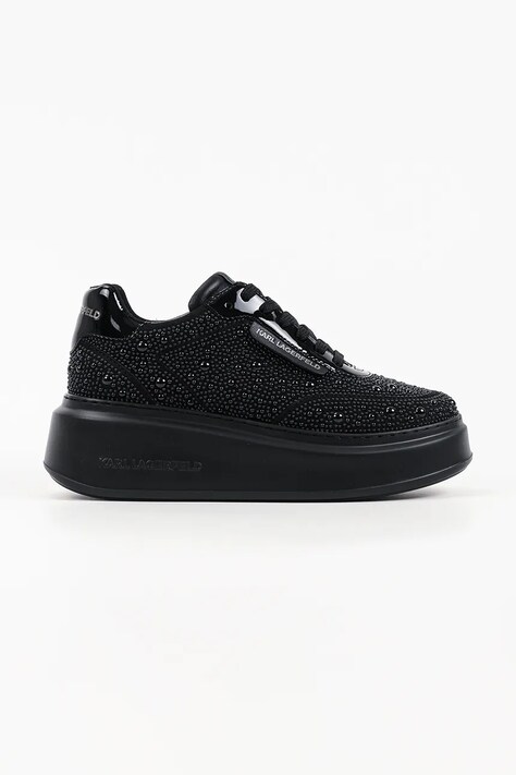 Karl Lagerfeld Anakapri sneakersy damskie czarne na platformie KL63523