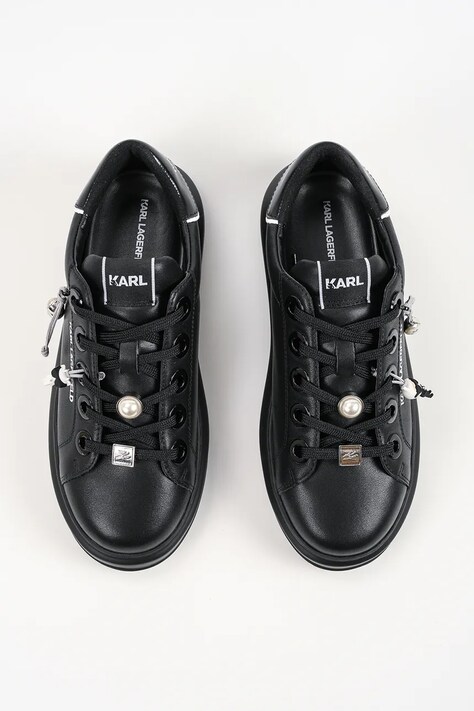 Karl Lagerfeld Kapri кросівки жіночі шкіряні — AW26-OBDZFN, чорний — фото 4