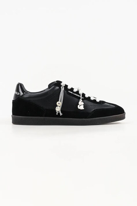 Karl Lagerfeld Kandidate sneakersy damskie skórzane czarne KL63821