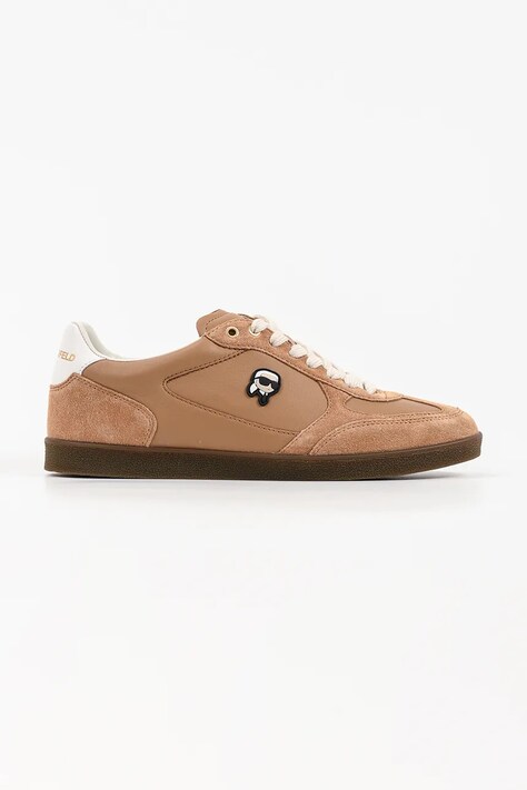 Karl Lagerfeld Kandidate Nft sneakersy damskie skórzane brązowe KL63830N