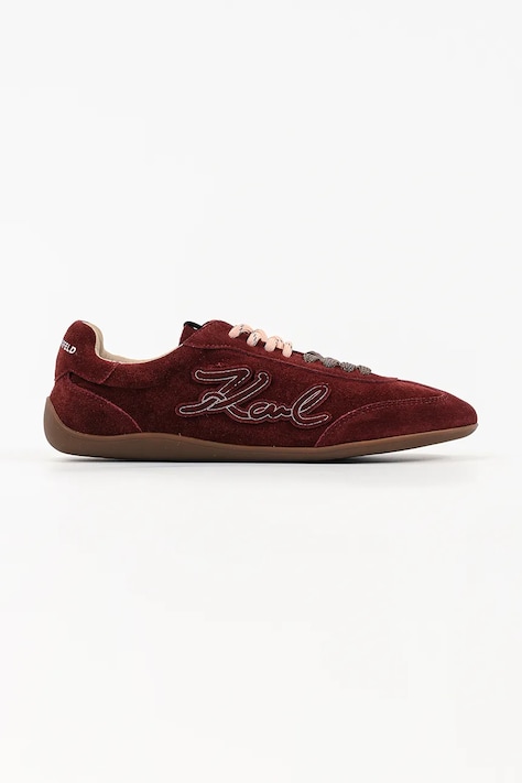 Karl Lagerfeld Altia sneakersy damskie zamszowe bordowe KL66122