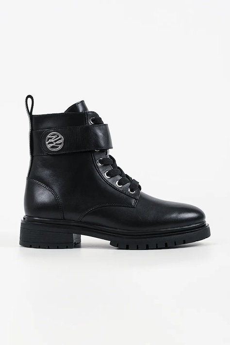 Karl Lagerfeld botki damskie skórzane Binky czarne KL47561