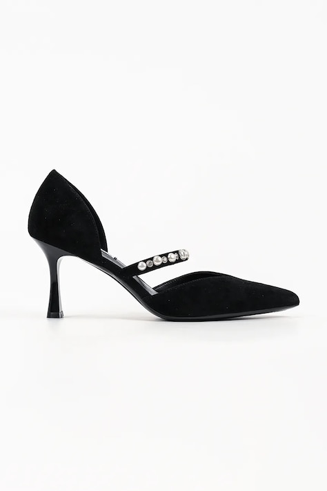 Karl Lagerfeld szpilki skórzane Sienna czarne KL32705A