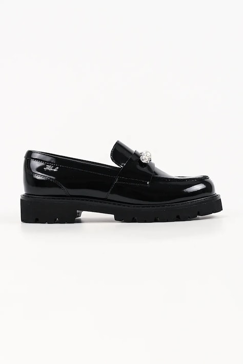 Karl Lagerfeld loafersy damskie skórzane Lowell czarne KL42221