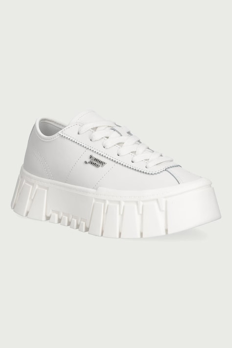 Tommy Jeans TJW PLATFORM SNEAKER LEATHER LC sneakers pentru femei din piele albi EN0EN03165