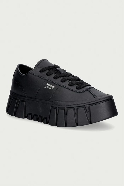 Tommy Jeans TJW PLATFORM SNEAKER LEATHER LC sneakers γυναικεία δερμάτινα μαύρα EN0EN03165