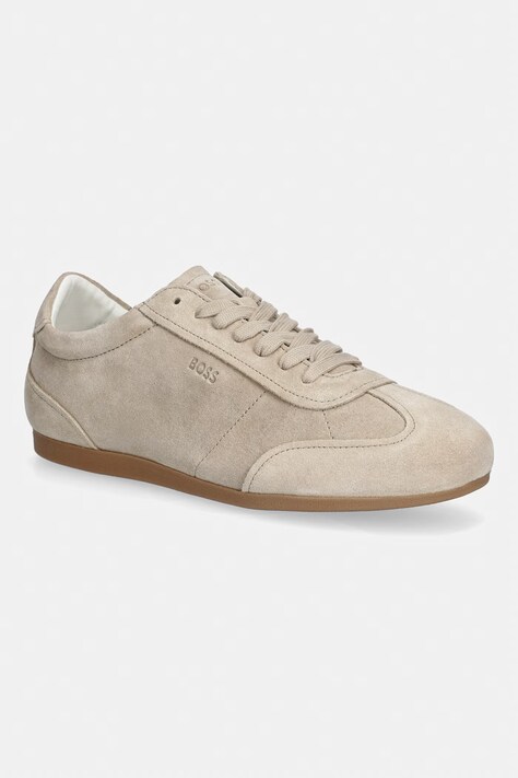 BOSS Solenne sneakers da donna in scamoscio beige 50575226.275