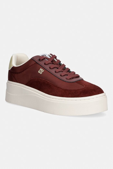 HUGO LyzzPlt sneakersy damskie bordowe 50569362.904