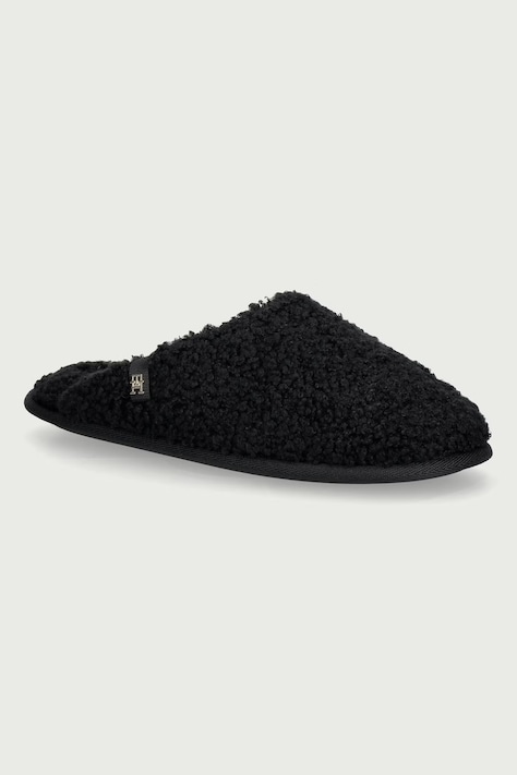 Tommy Hilfiger Παντόφλες Γυναικεία TH HOUSE SHOES μαύρες FW0FW09618