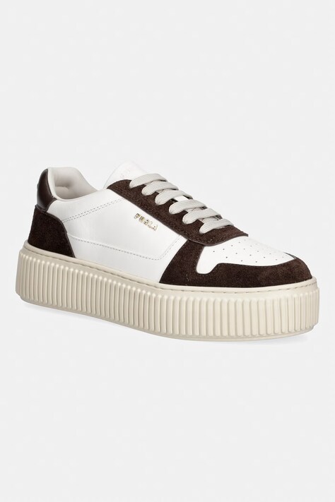 Furla Sky Lace-Up sneakersy damskie skórzane brązowe YL87FKY BX3525 5289S