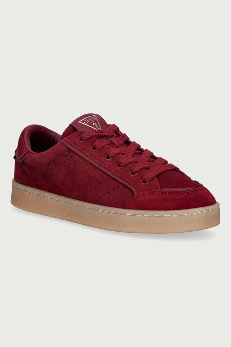 Guess JHELL2 sneakersy damskie zamszowe bordowe FLTJHE SUE12