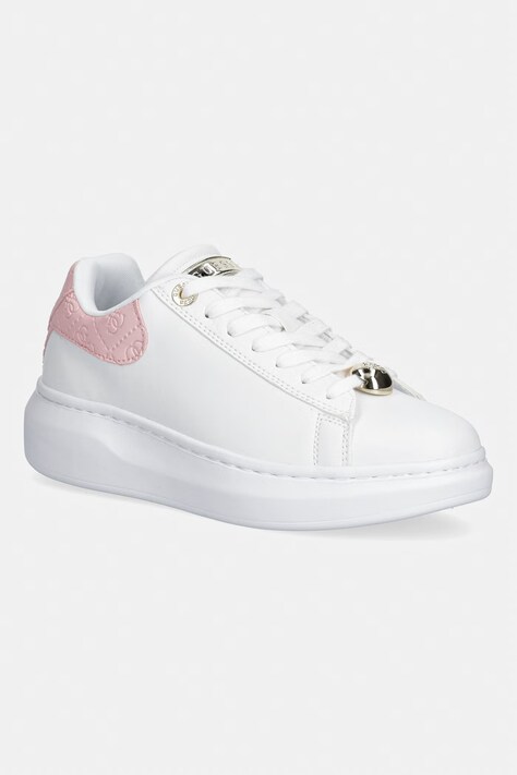 Guess FIREUP sneakers Γυναικεία δερμάτινα λευκά Στην πλατφόρμα FLTFRE LEA12