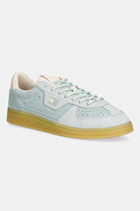 Tommy Jeans MU THE GREENWICH EDGE SUEDE sneakersy damskie zamszowe niebieskie EN0EN03050