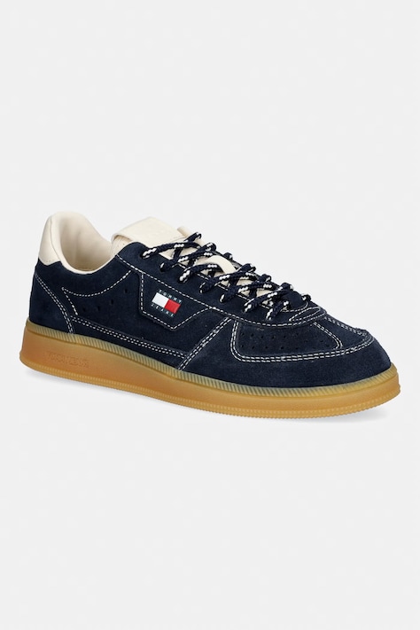 Tommy Jeans MU THE GREENWICH EDGE SUEDE sneakersy damskie zamszowe granatowe EN0EN03050