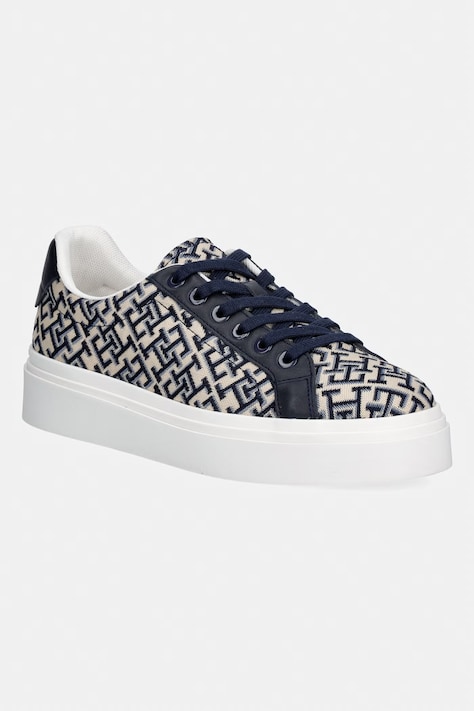 Tommy Hilfiger TH CHIC PLATFORM MONOGRAM superge ženske mornarsko modre s platformo FW0FW09398