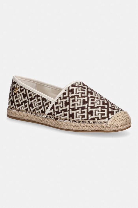 Tommy Hilfiger espadryle damskie TH MONOGRAM JACQUARD ESPADRILLE beżowe FW0FW09501