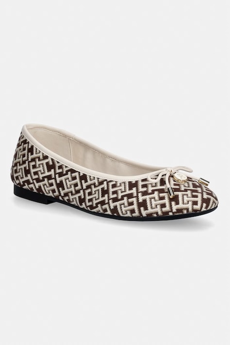 Tommy Hilfiger baleriny TH CHARM JACQUARD BALLERINA beżowe FW0FW09504