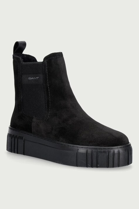 Gant Čizme s platformom za žene od brušene kože Snowmont crne 33553431