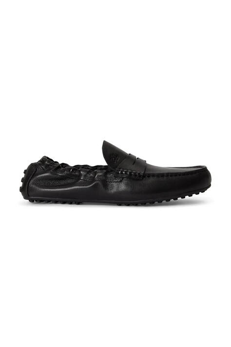Lauren Ralph Lauren mokasini ženski usnjeni Wynnie Drvr črni 802P15834002