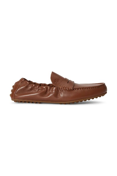 Lauren Ralph Lauren μοκασίνια Γυναικεία δερμάτινα Wynnie Drvr καφέ 802P15834001