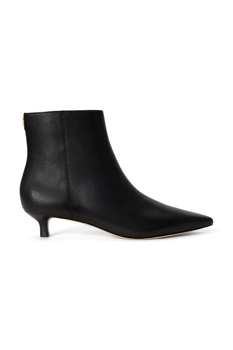Lauren Ralph Lauren stivali alla caviglia su una spilla da donna in pelle Frncsa Bt Hl neri 802P15721001