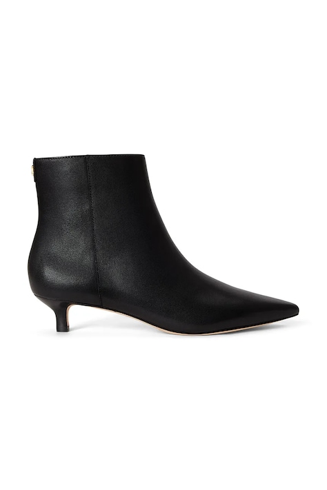 Lauren Ralph Lauren stivali alla caviglia su una spilla da donna in pelle Frncsa Bt Hl neri 802P15721001