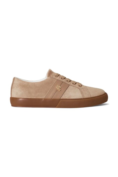 Lauren Ralph Lauren Janson II tenisice za žene od kože bež 802868344008