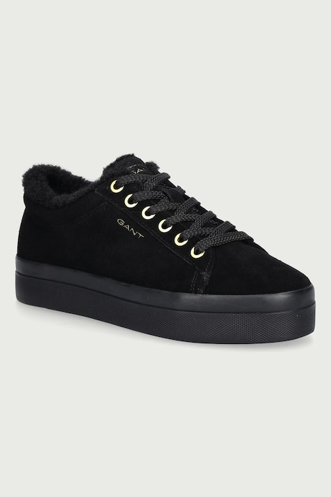 Gant Avona sneakers pentru femei din piele întoarsă negri cu platformă 33533329
