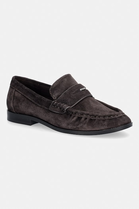 DKNY лоуфъри дамски от велур DAWES кафяви K3670413