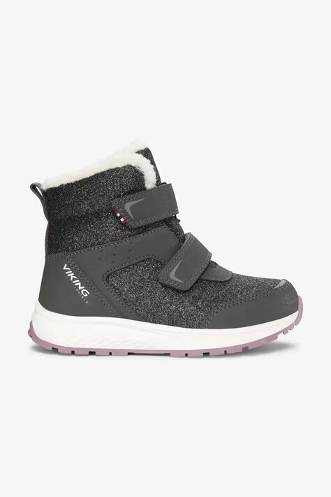 Viking Kids Buty zimowe dziecięce Equip Glitter Warm WP 2V szare 3.95515
