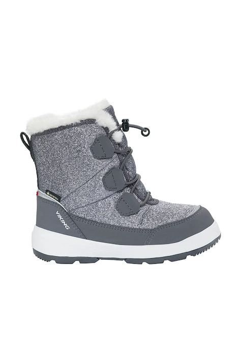 Viking Kids Detské zimné topánky Toasty Glitter Warm GTX Zip sivé 3.96010
