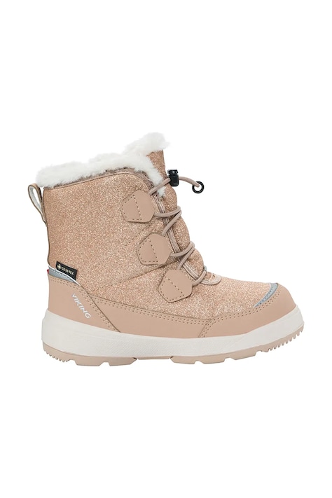 Viking Kids Detské zimné topánky Toasty Glitter Warm GTX Zip béžové 3.96010