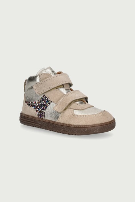 Froddo Półbuty dziecięce skórzane LOOP HIGH-TOPS BAREFOOT beżowe G2110157