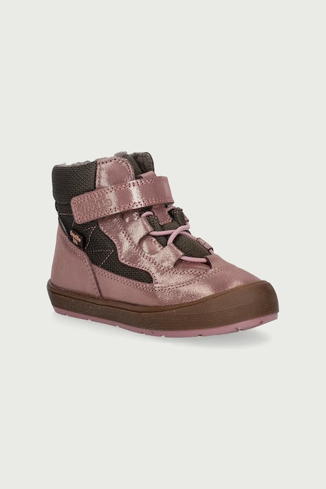Froddo Buty zimowe dziecięce skórzane OLLIE LUMI TEX WOOL różowe G2110153