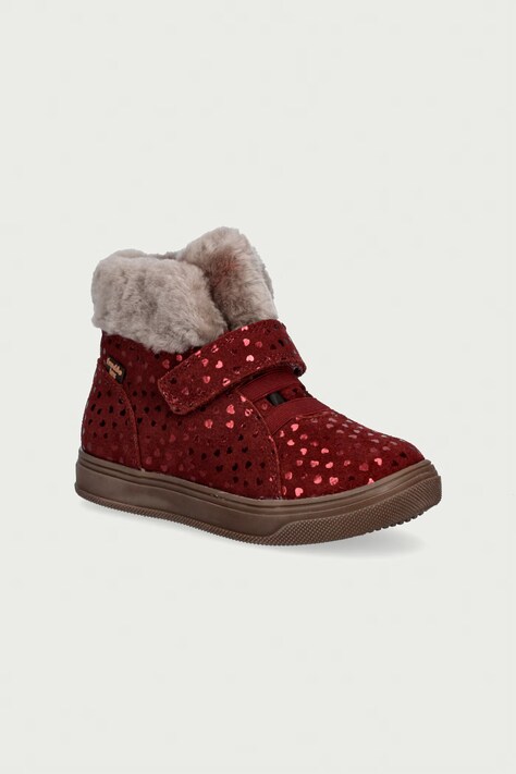 Froddo Buty zimowe dziecięce skórzane BASCO TEX bordowe G2110144