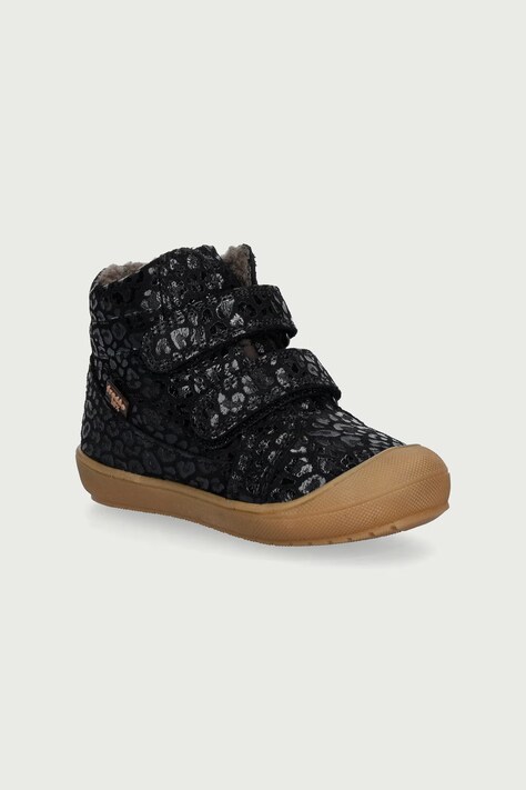 Froddo Buty zimowe dziecięce skórzane OLLIE WOOL TEX czarne G2110138