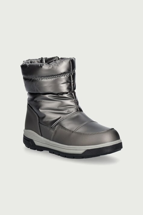 Calvin Klein Śniegowce dziecięce srebrne V3AD-83435